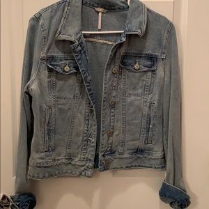 Free People Light Blue Jean Jacket
